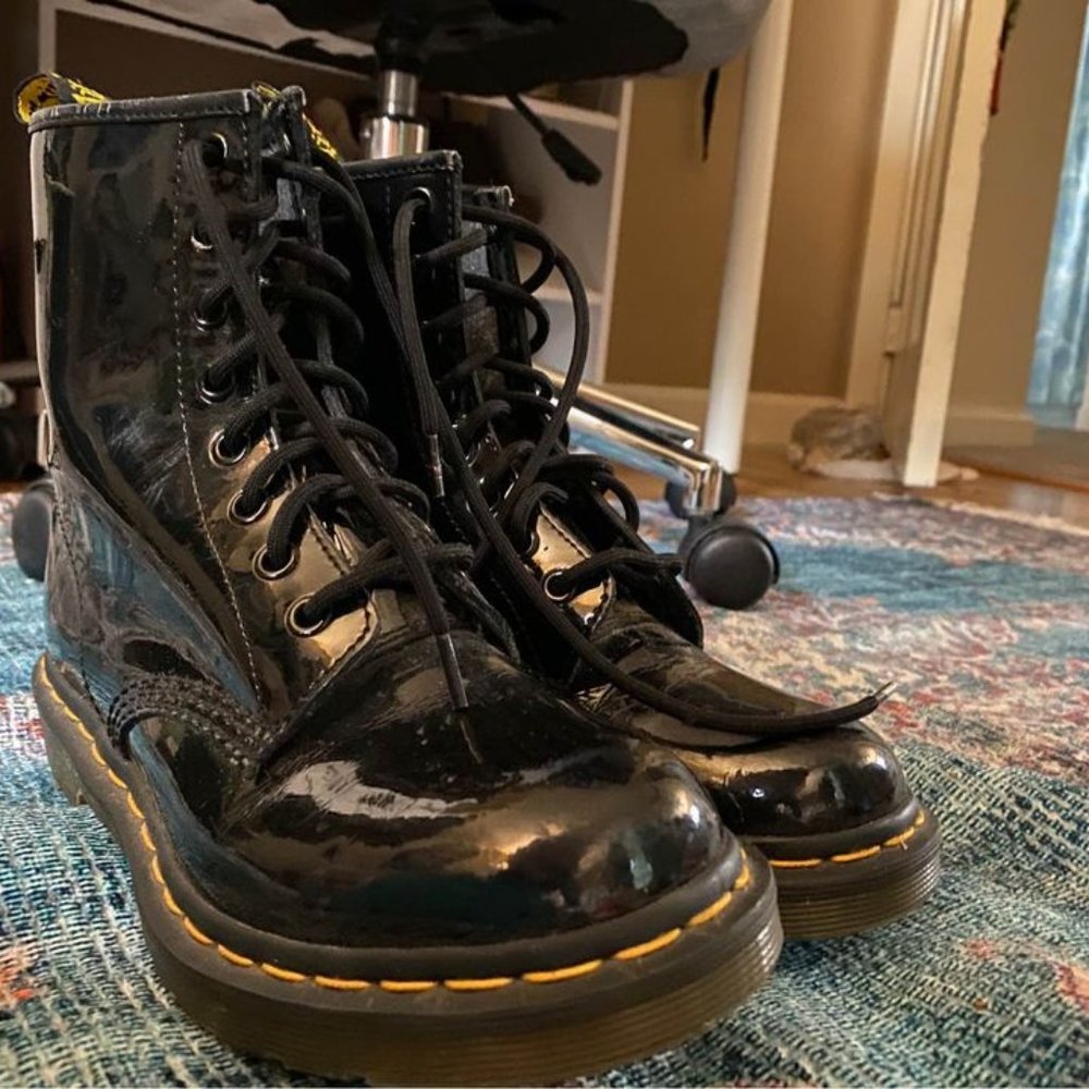 Patent Black Doc Martens